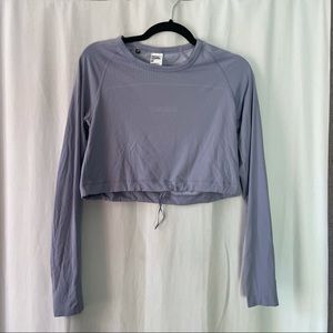 Purple Cropped Gymshark Workout Top